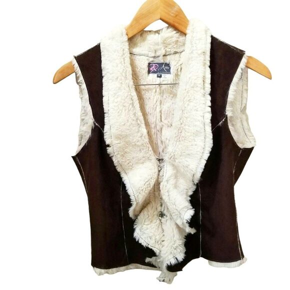Ashley By 26 International Other - Ashley by 26 Internationa Faux Suede Shearling Vest Size M